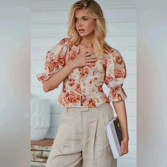 Free People Found You Printed Top ~ Size XS! Absolutely gorgeous top! - Picture 4 of 13